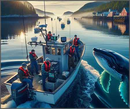 This title underscores the broader impact of the lobstermen's lawsuit on Maine's fishing industry and conservation efforts.